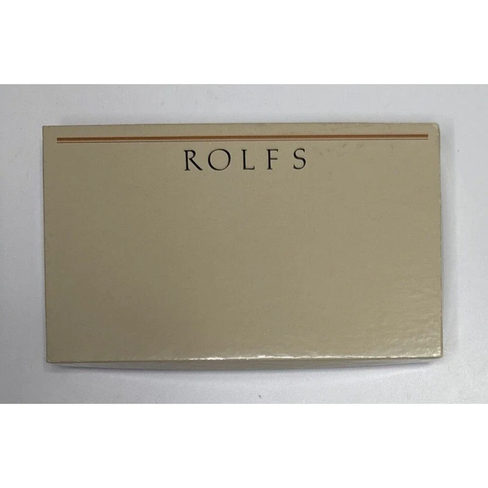 Vintage Rolfs Passport Case Billfold Mens Wine Brown Leather Golden Circle NIB